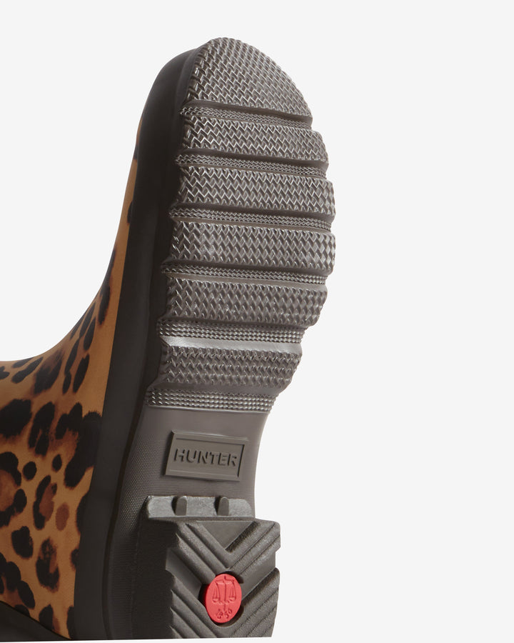 Hunter - Womens Original Tall Leopard Boot Hfrw0009261lo - Leopard Print/chocolate Brown Gummistøvler 