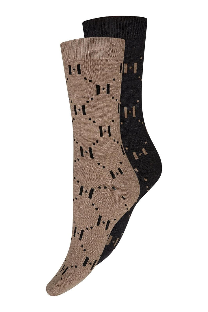 Hype The Detail - Ankle In Box 2-P 21554-75 - 9001 - Multifarvet Strømper 