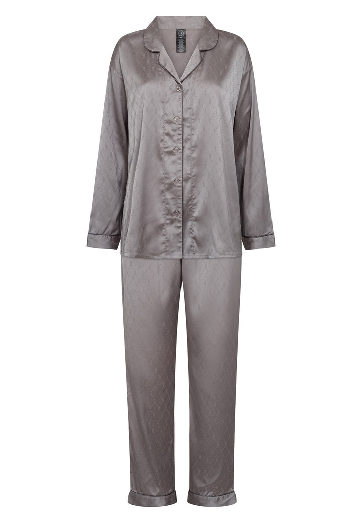 Hype The Detail - Satin Pyjamas 800-43 - 8 - Grå Nattøj 