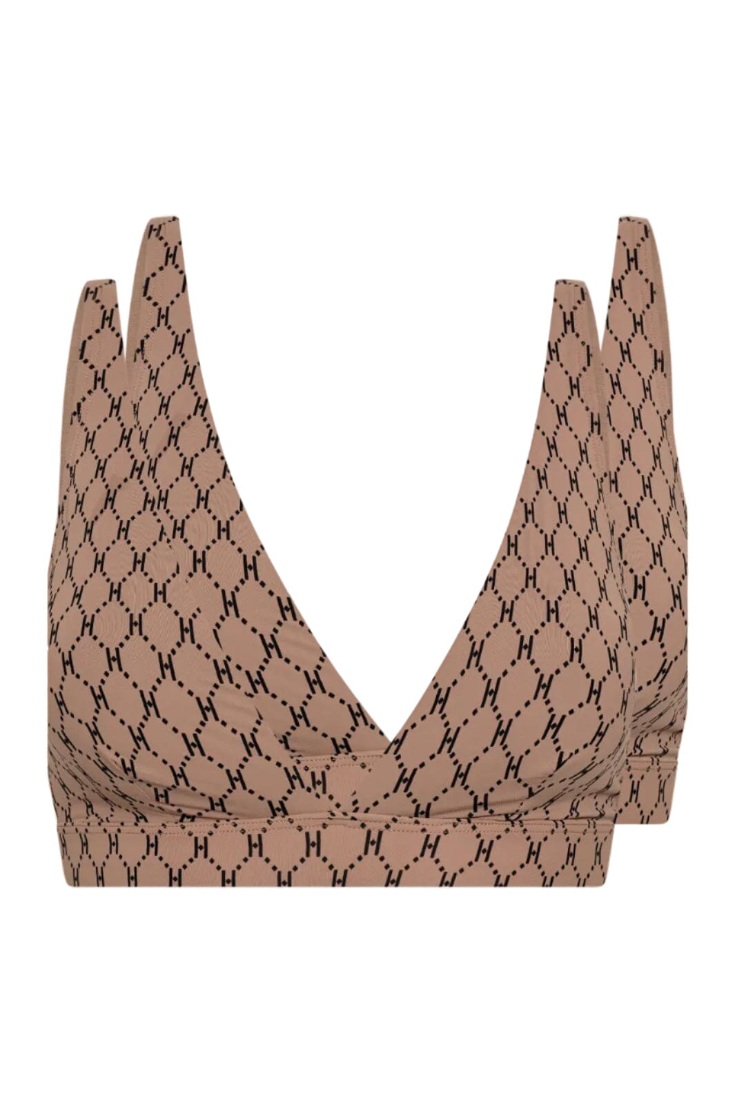 Hype The Detail - Softbra Logo 2Pk 3250-148 - 98 - Brun BH 