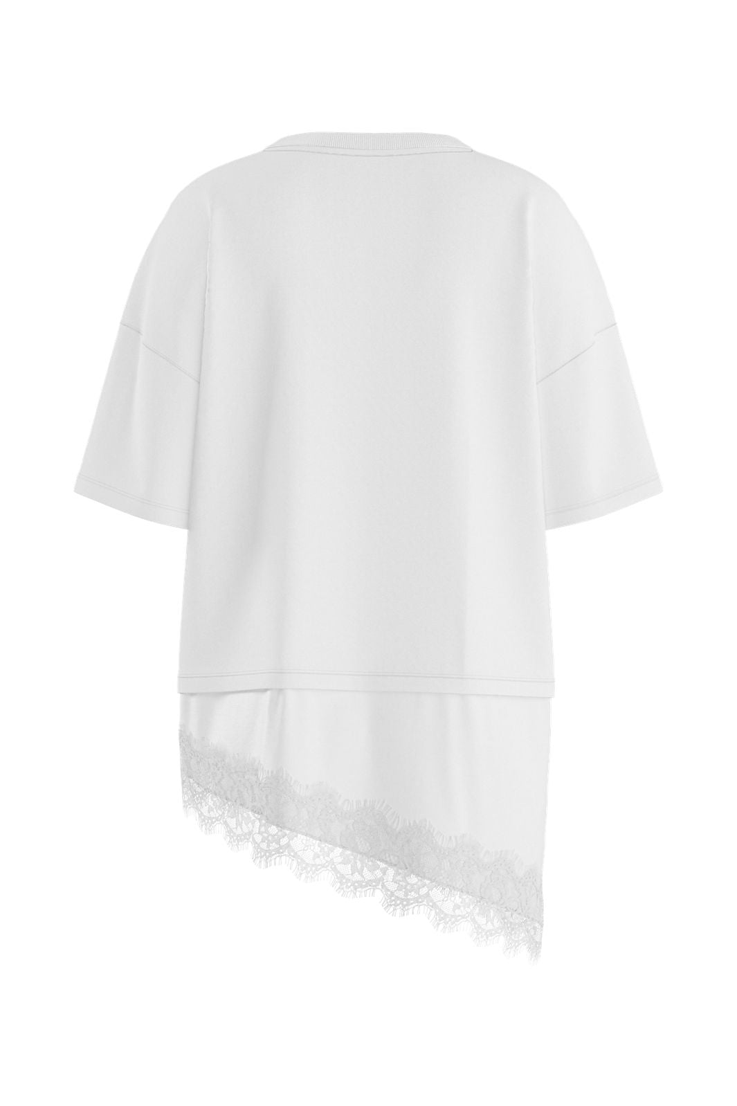 Hypedrop - Hdkora Ss Boxy Layered Lace T-Shirt 32000847 - 5191860 - White