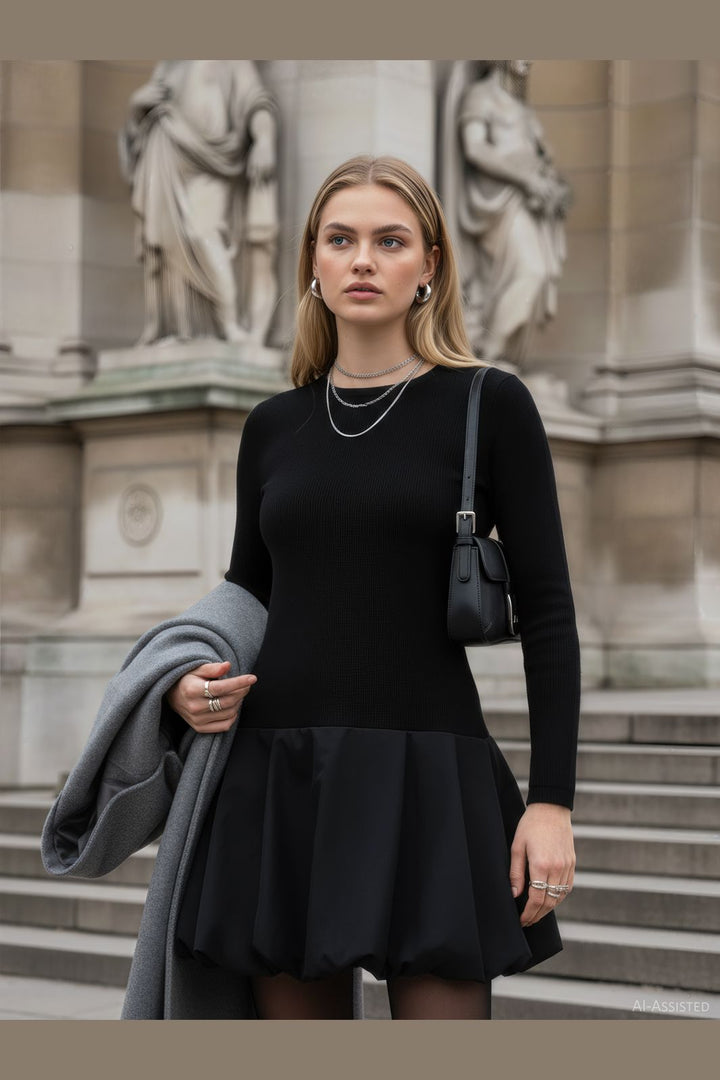 Hypedrop - Hdtanvi Ls Dropwaist Dress 32000304 - 5114568 - Black