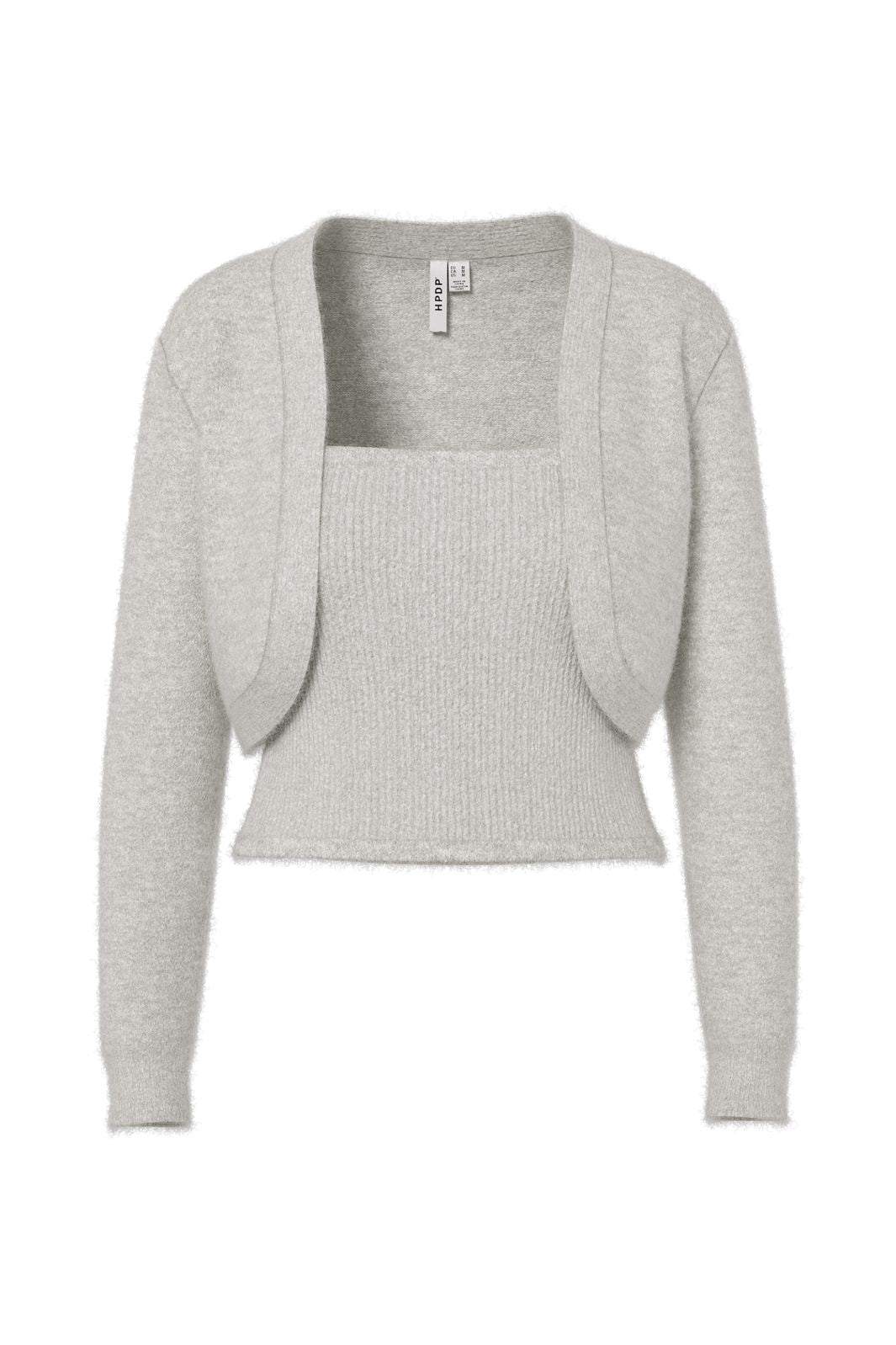 Hypedrop - Hdyvette Bolero Knit Set 32000441 - 5140140 - Light Grey Melange