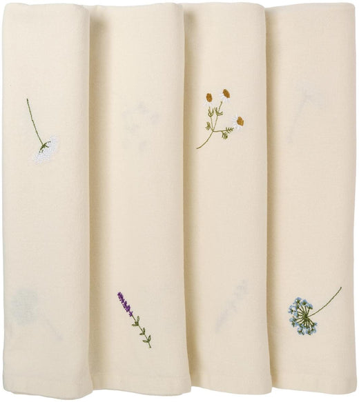 Ib Laursen - Dug Flora aflang m/skærmblomster, lavendler og margueritter butter cream - Bomuld, Polyester - 63045-82