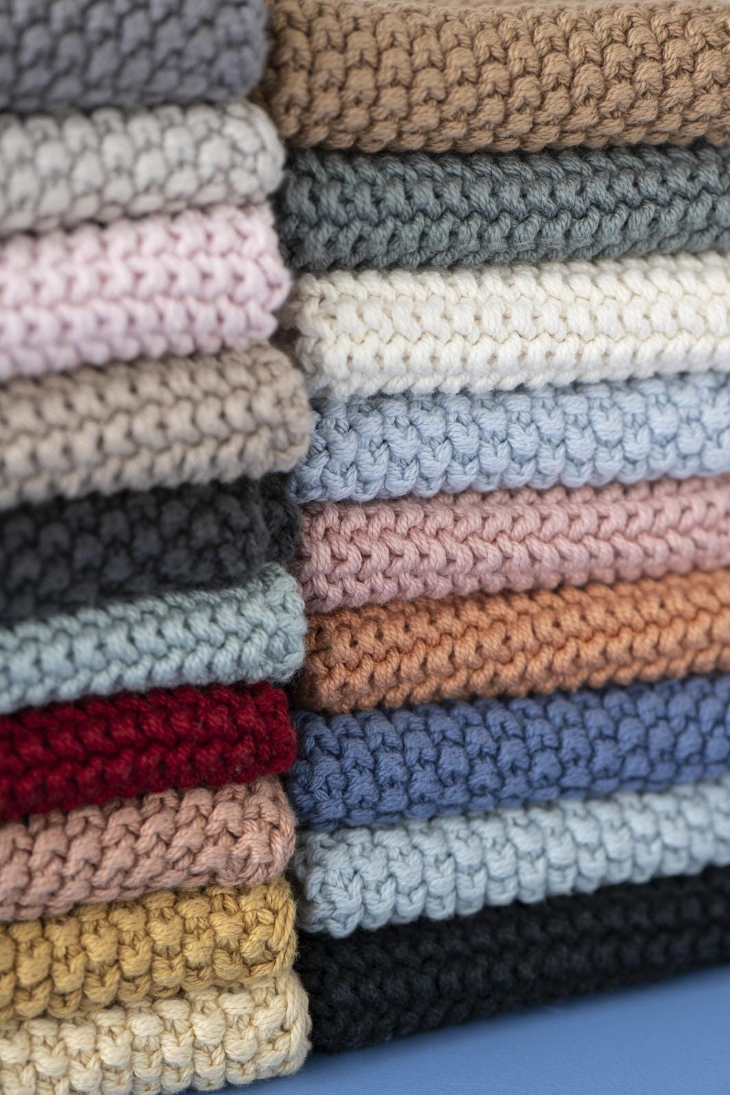 Ib Laursen - Grydelap Mynte Latte strikket - 100% bomuld, Strik - 6350-01