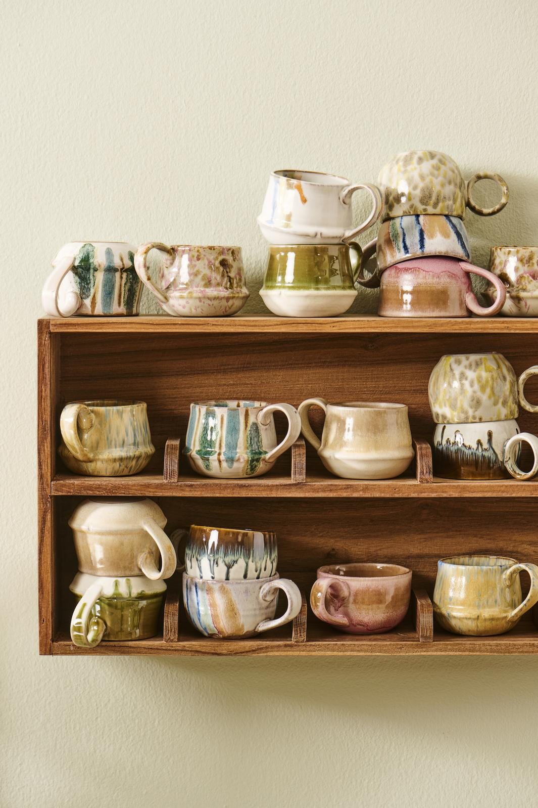 Ib Laursen - Krus m/hank Kalmar rosa og brunt farvespil - Stentøj - 24019-00