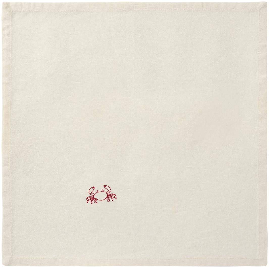 Ib Laursen - Stofserviet Atlantis m/krabbe butter cream - Bomuld, Polyester - 63003-82