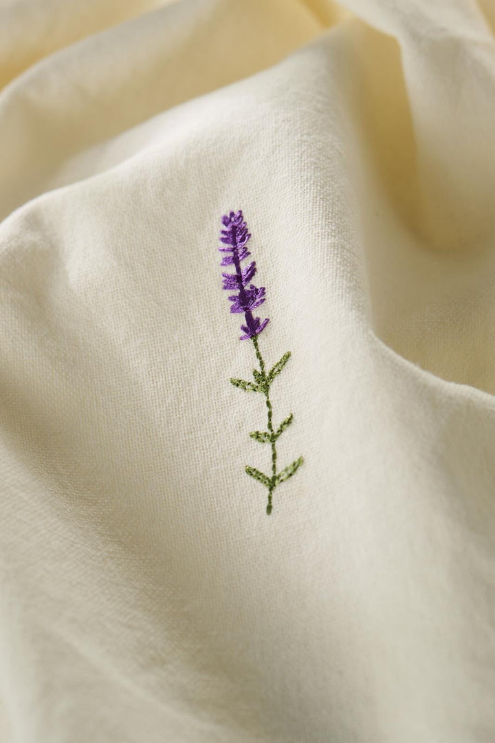 Ib Laursen - Stofserviet Flora m/lavendel butter cream - Bomuld, Polyester - 63030-82