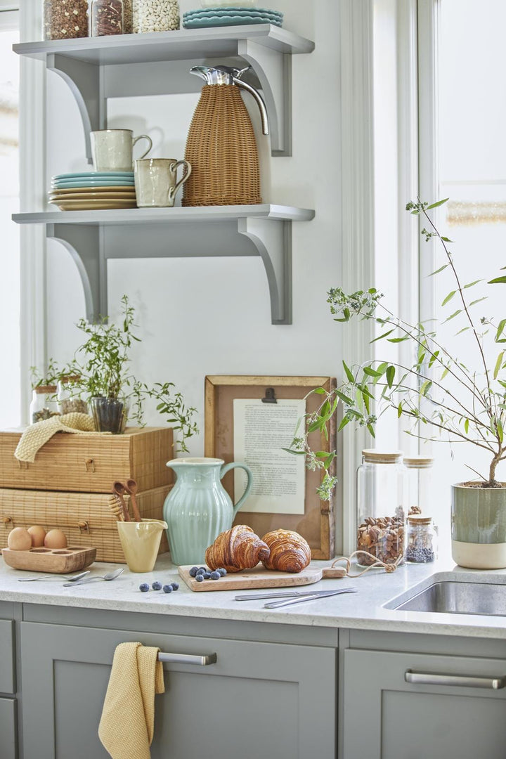 Ib Laursen - Termokande brun polyrattan håndflettet 1,5 ltr - Polyrattan, Rustfrit stål, Plastik - 1619-14