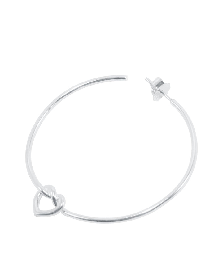 Jane Kønig - Big Tied Heart Hoop BTHH-AW25-S - Ørering Øreringe 