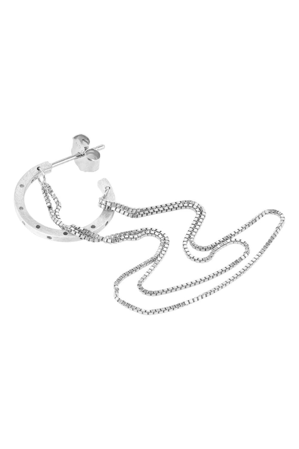 Jane Kønig - Orbis Chain Hoop OCH-SS25-S - Forsølvet
