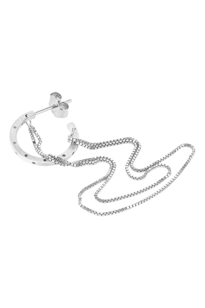 Jane Kønig - Orbis Chain Hoop OCH-SS25-S - Forsølvet