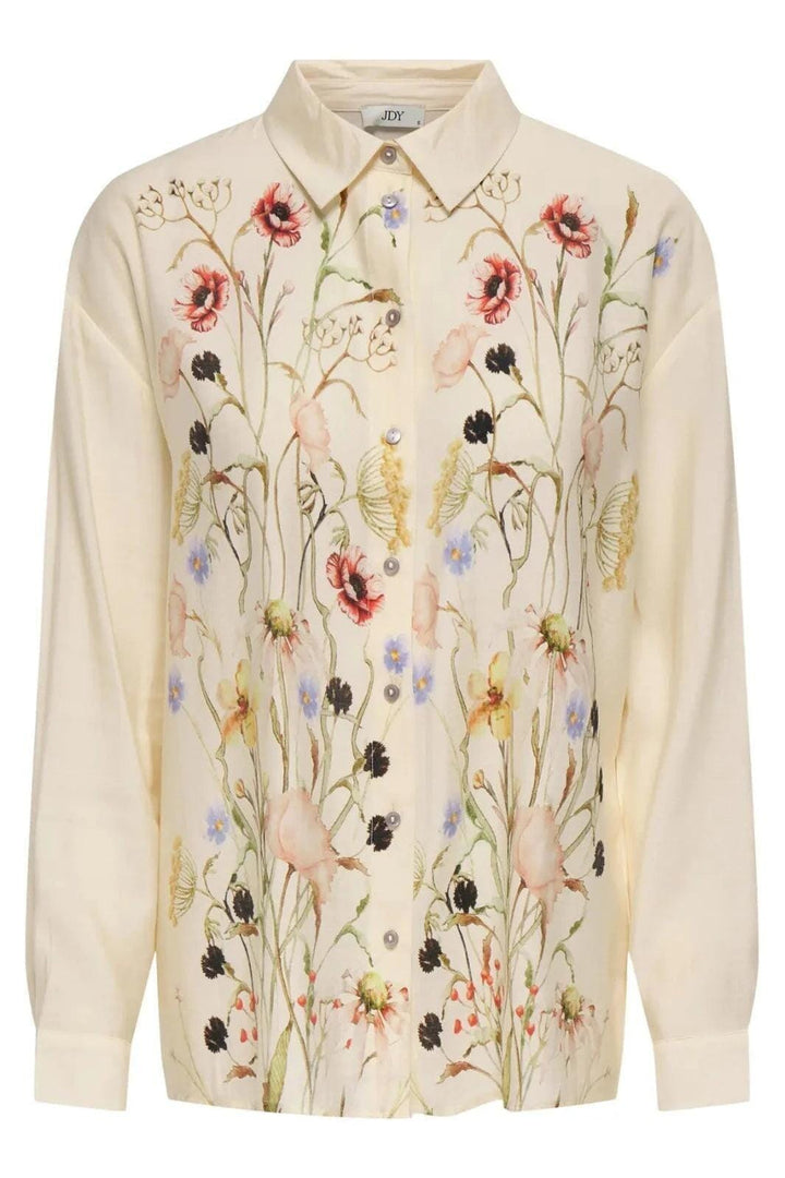 JDY - Jdyace Life L/S Shirt - 4969850 Pristine 32-02-26 Meadow Flowers Skjorter 