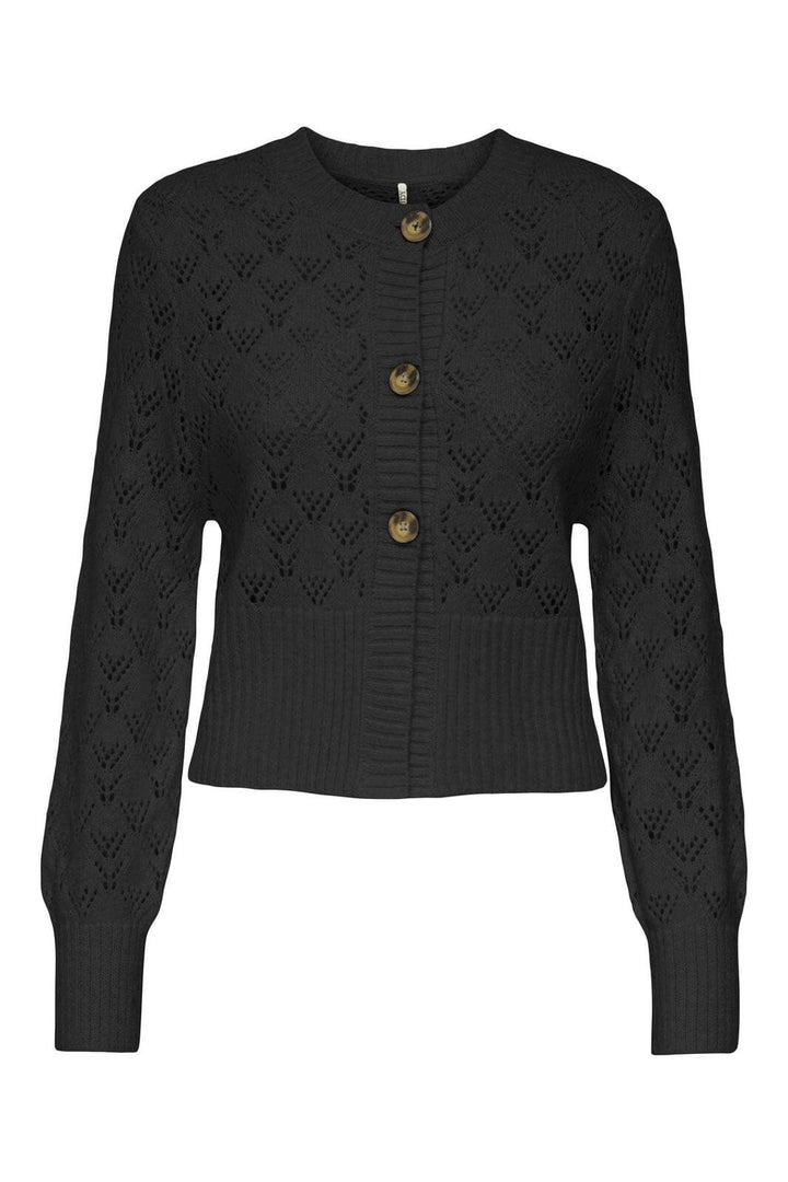 JDY - Jdyamanda Life L/S O-Neck Rev. Cardi Knt - 4907208 Black
