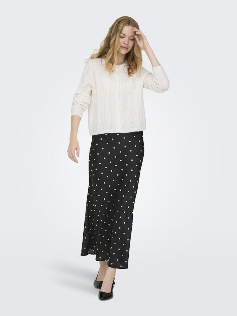 JDY - Jdyapril Life L/S O-Neck Cardigan Knt - 4989001 Bright White Melange Cardigans 
