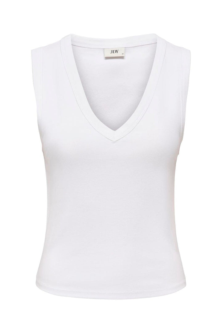 JDY - Jdyaspa Life S/L Vneck Tank Top - 5296572 Bright White