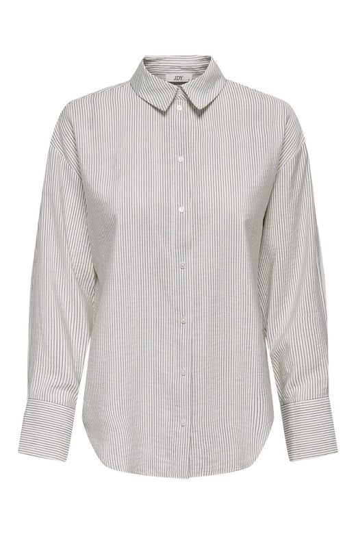 JDY - Jdybarlie Life L/S Shirt Dia - 4905940 Cloud Dancer Black