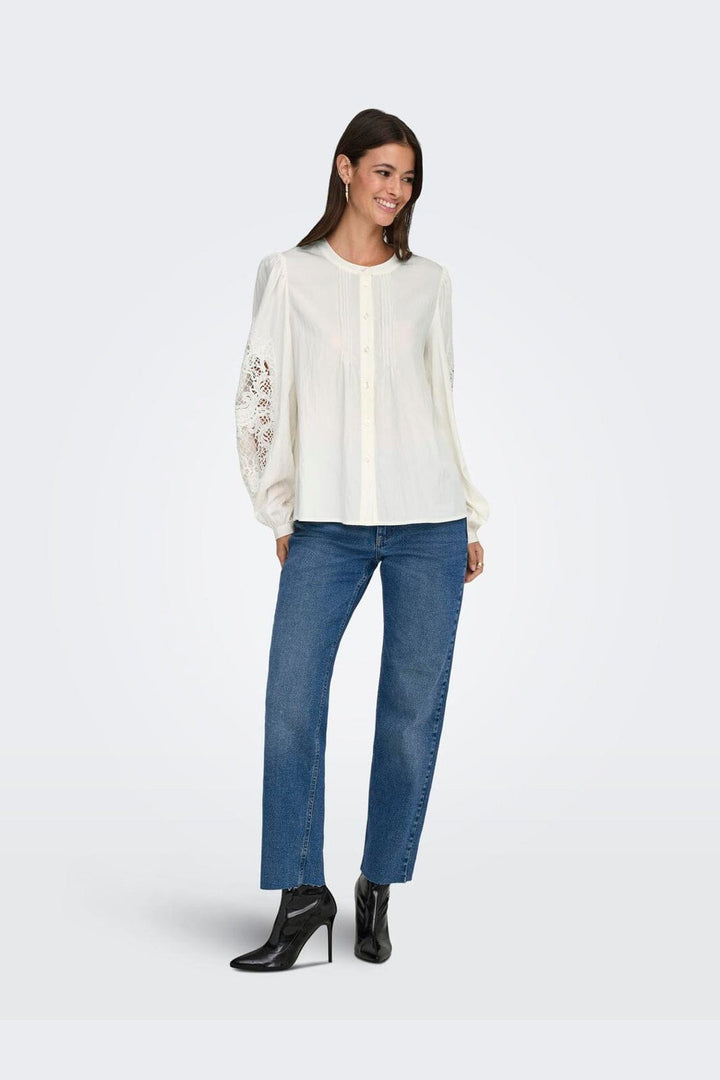 JDY - Jdycora L/S Shirt - 5035112 Cloud Dancer
