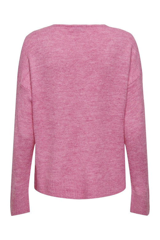 JDY - Jdyelanora L/S V-Neck Pullo. Knt - 4359214 Pink Cosmos Melange