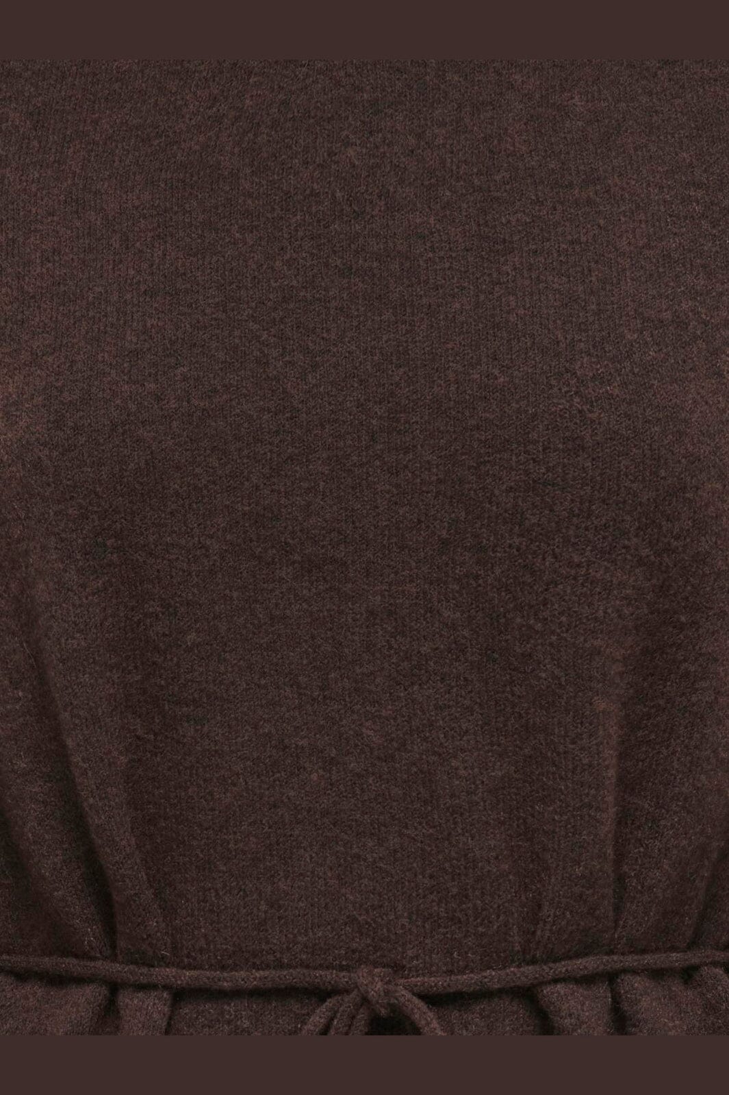 JDY - Jdyelsa Life L/S On Tie Waist Pullov Knt - 5104895 Coffee Bean Melange