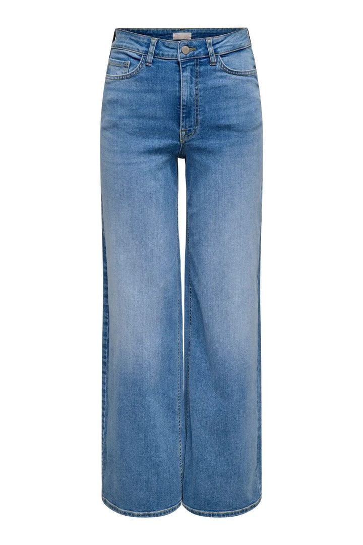 JDY - Jdyfelina-Fina Wide Med Blue - 4735461 Medium Blue Denim Jeans 
