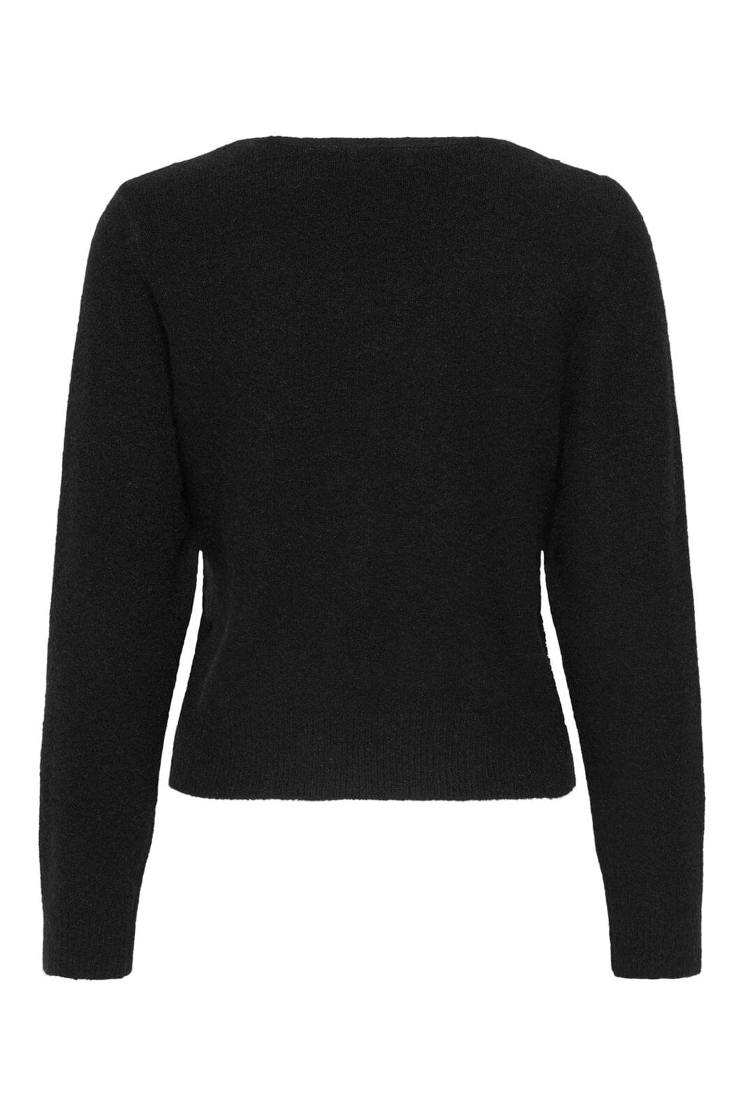 JDY - Jdyfrancie L/S V-Neck Cardigan Knt - 4740926 Black W. Pearl Button