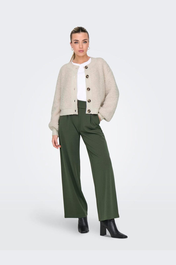 JDY - Jdygeggo Life New Long Pant - 4661283 Kambaba Black Buttons