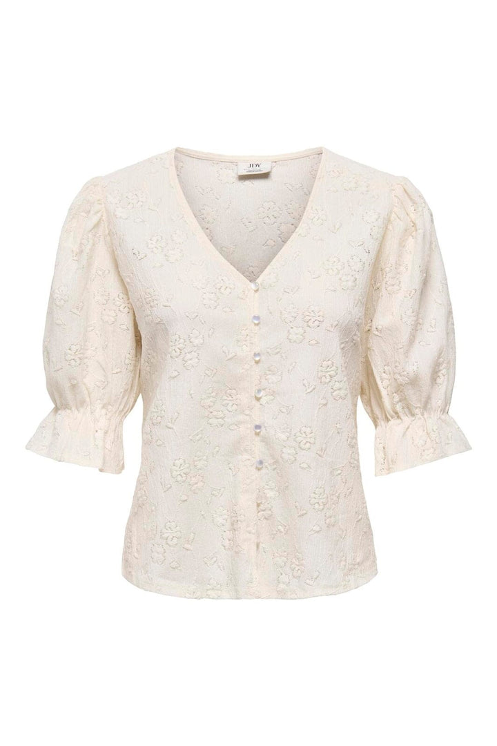 JDY - Jdyjakobe 2/4 Lace Top - 5040434 Egret