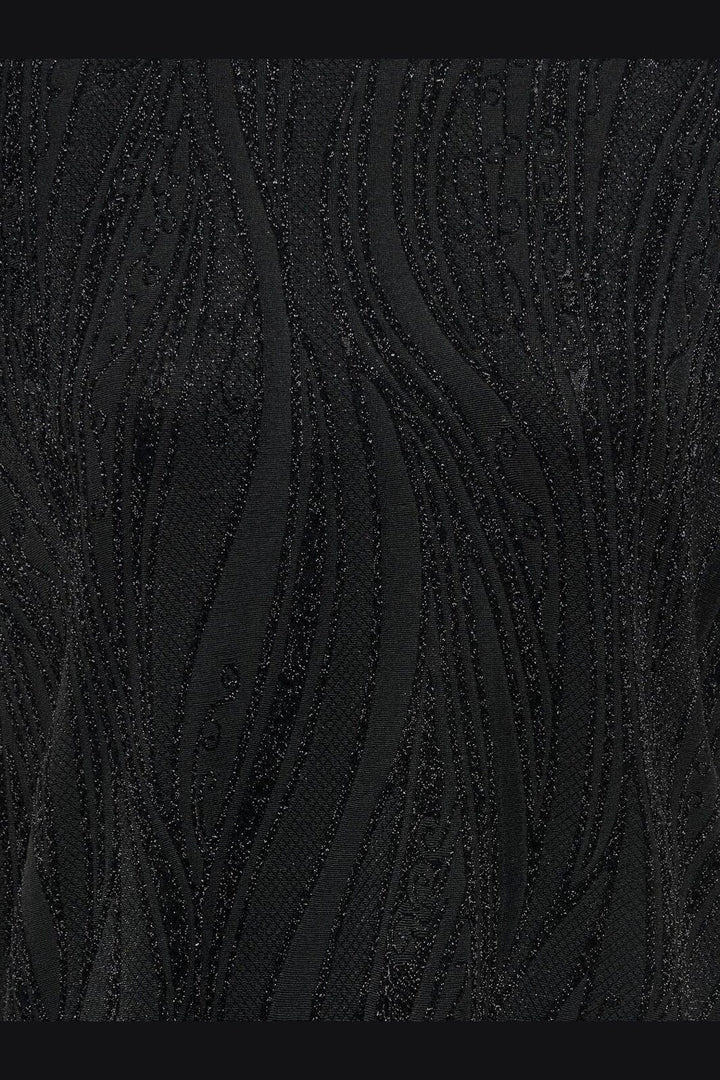 JDY - Jdykiwi S/S O Neck Top - 5173953 Black Silver Glitter