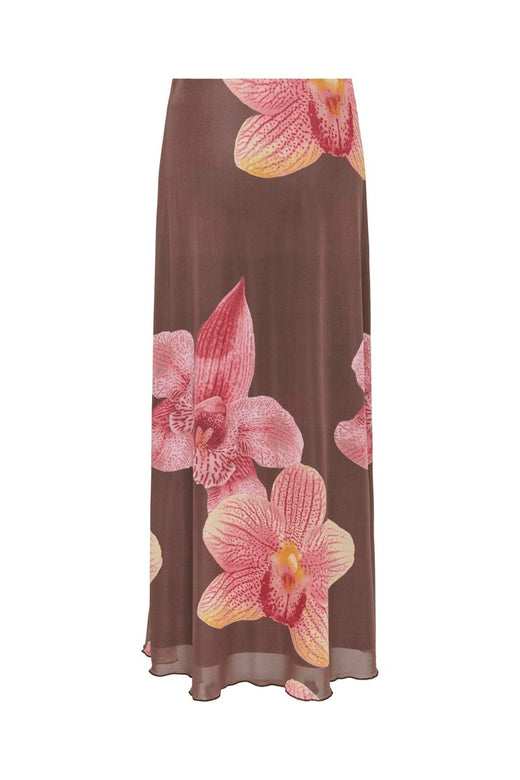 JDY - Jdylea Mesh Long Skirt - 5060689 Bracken Hibiscus Flower