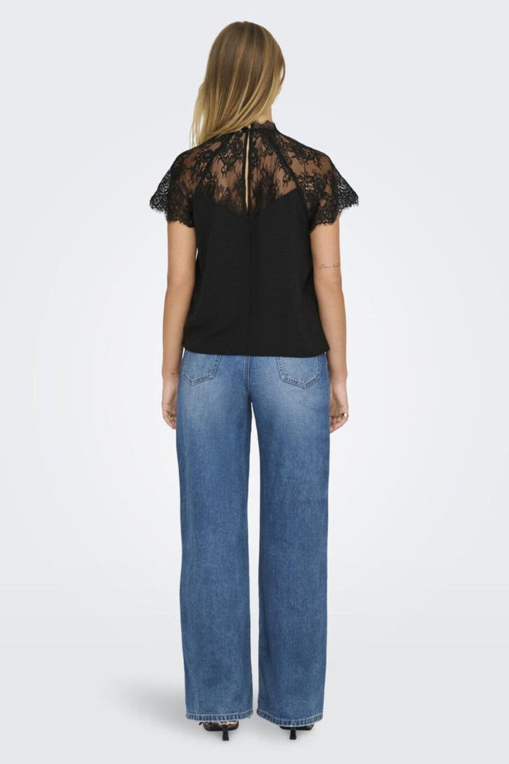 JDY - Jdylion S/S Lace Top Dia - 4621229 Black
