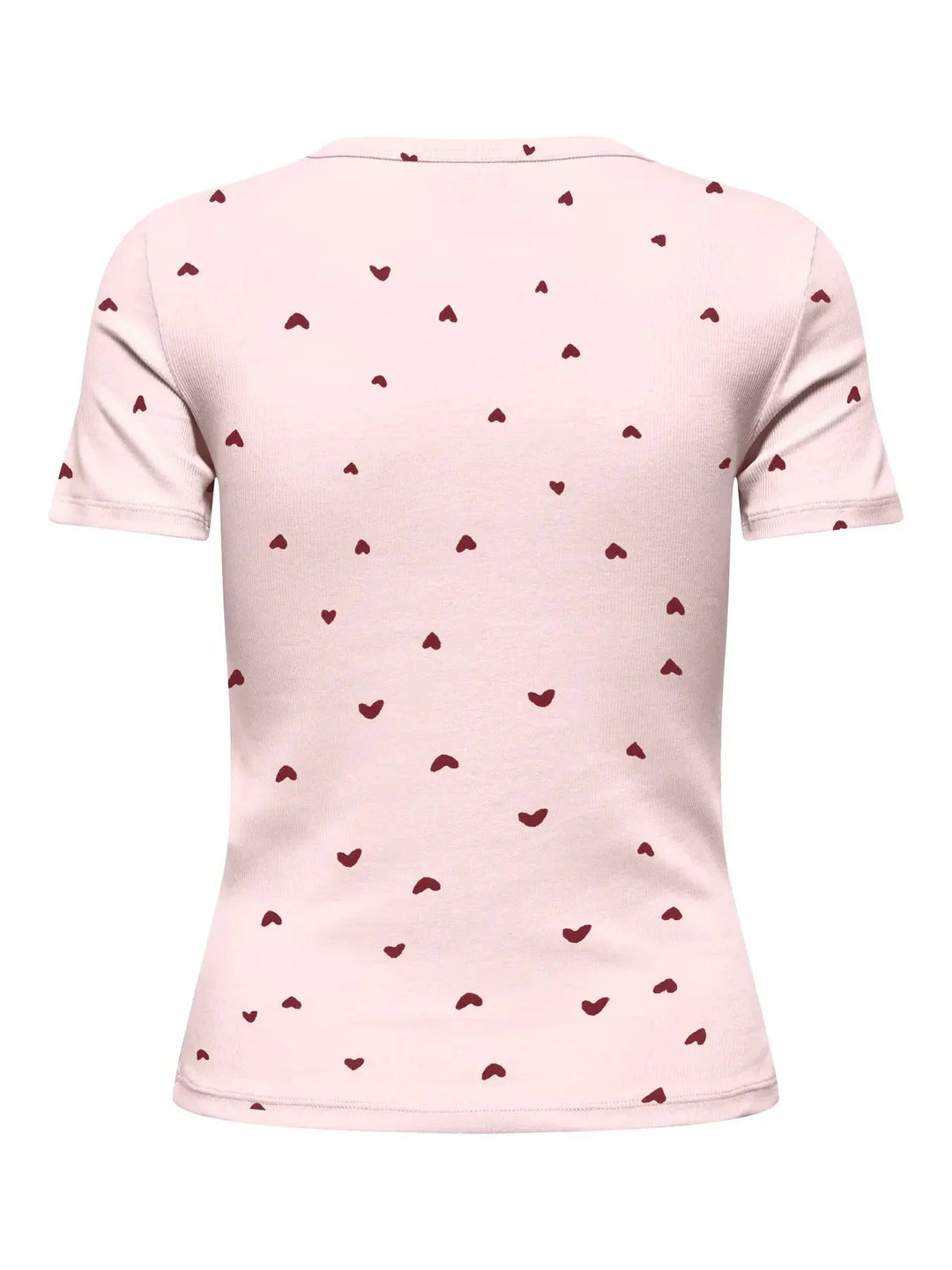 JDY - Jdylucky S/S O Neck Top - 5048812 Pink Dogwood Rhubarb Hearts T-shirts 