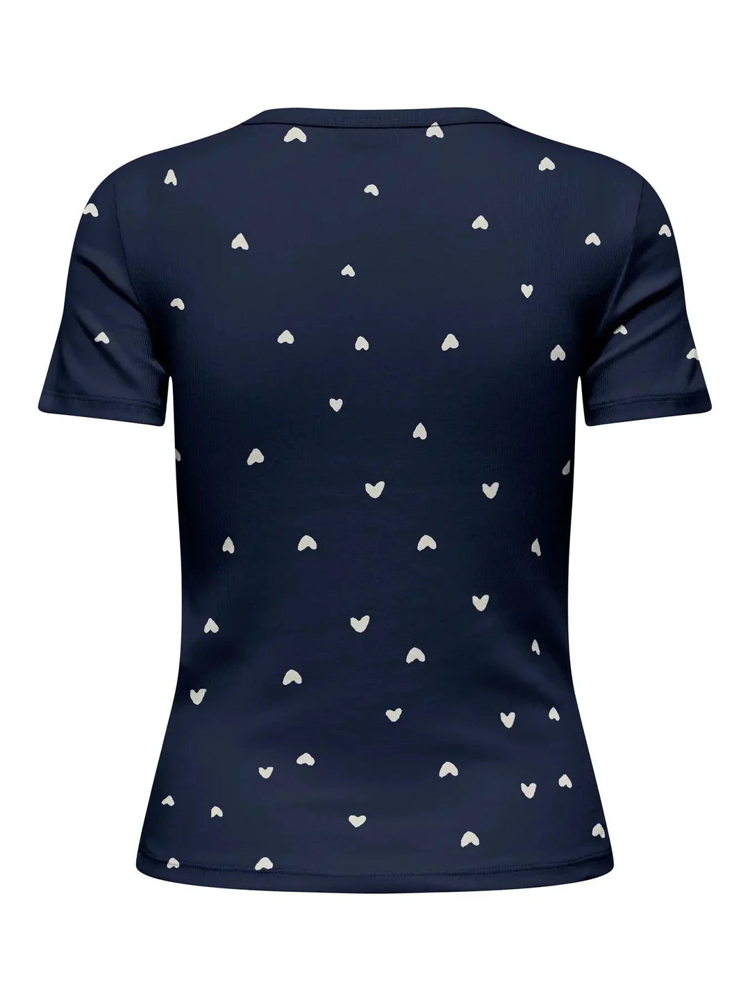 JDY - Jdylucky S/S O Neck Top - 5048813 Black Iris Cd Hearts T-shirts 