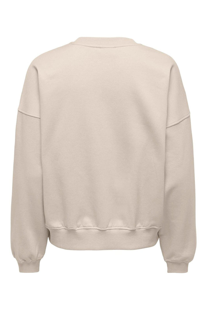 JDY - Jdymesa Life L/S O-Nk Emb Sweat - 5095481 Birch Femme Emb