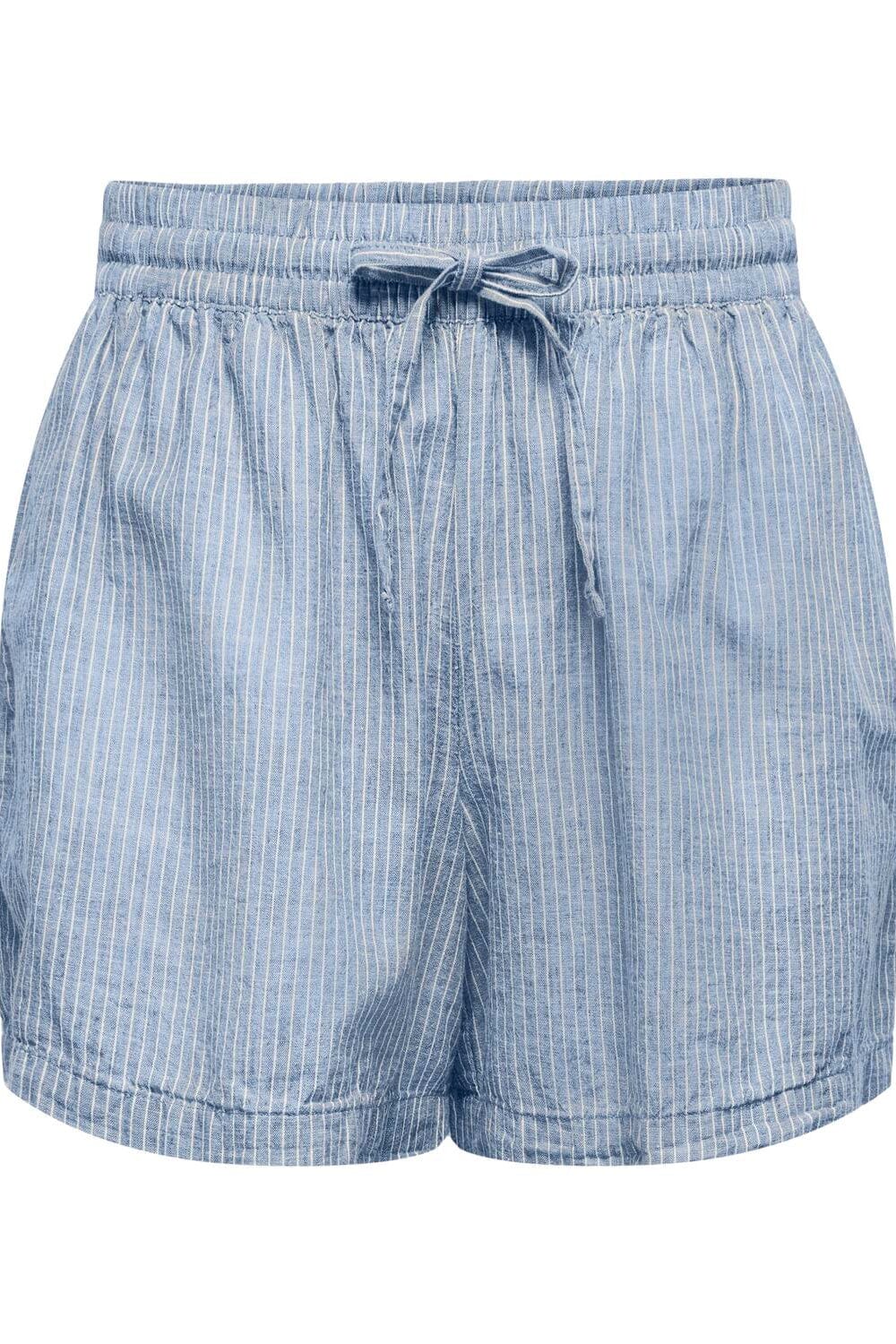 JDY - Jdymila Linen Shorts Dia - 5049020 Kentucky Blue Cloud Dancer Shorts 