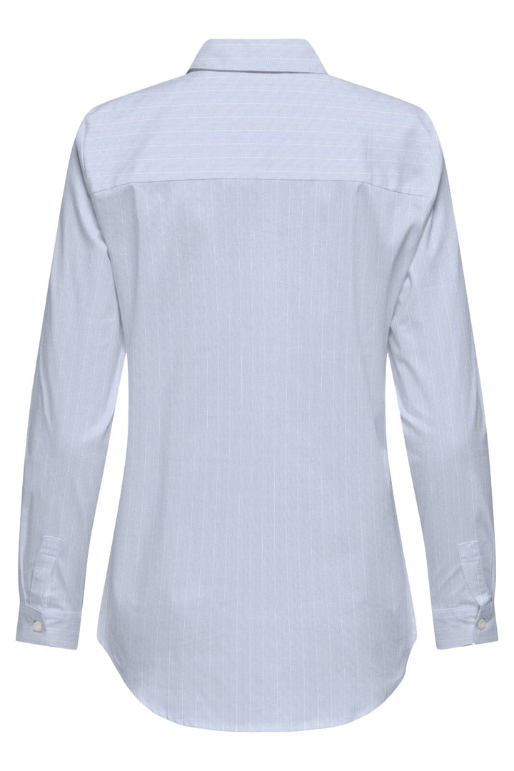 JDY - Jdymio L/S Embroidery Shirt - 4957240 Cashmere Blue Small White - Teddy Embr