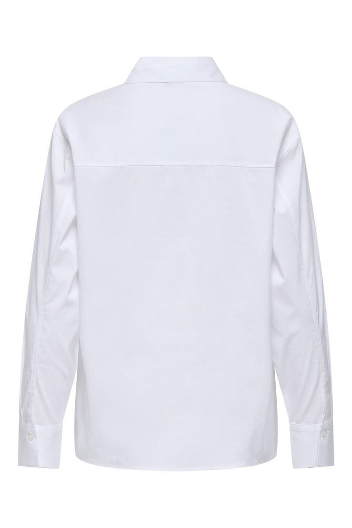 JDY - Jdymio L/S Zip Shirt - 4858745 White