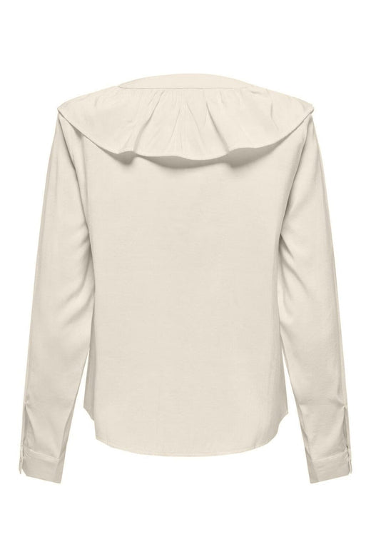 JDY - Jdymy Evie L/S V-Neck Frill Shirt - 4902570 Birch