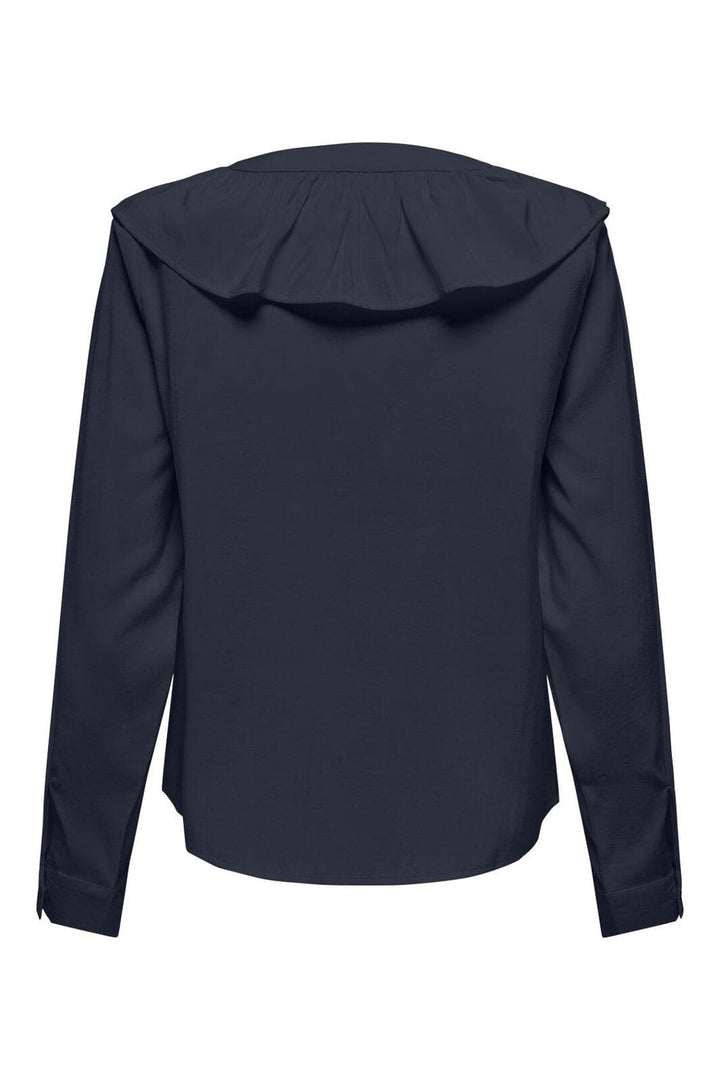JDY - Jdymy Evie L/S V-Neck Frill Shirt - 4902573 Total Eclipse
