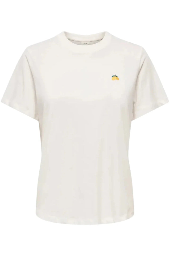 JDY - Jdypisa S/S Print Top - 4998330 Cloud Dancer Lemon T-shirts 