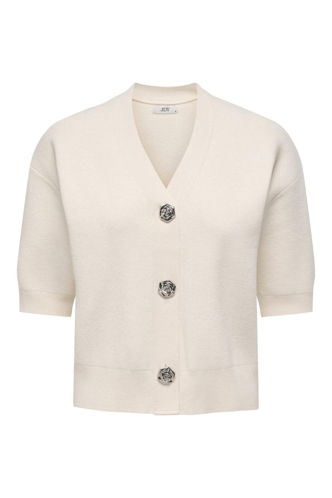 JDY - Jdyprime Life 2/4 V-Neck Cardigan Knt - 4939988 Whitecap Gray