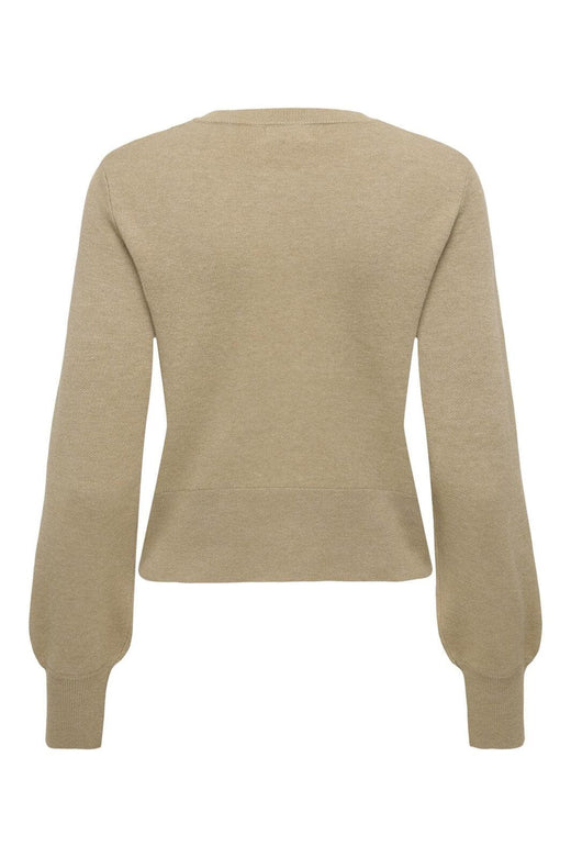 JDY - Jdyprime Life L/S O-Neck Button Card Knt - 4927871 Humus