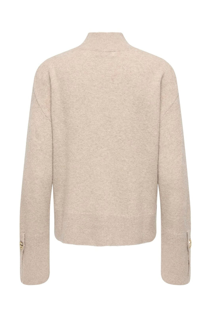 JDY - Jdysabrina L/S Hn Detail Pullov Knt - 5174130 Natural Melange