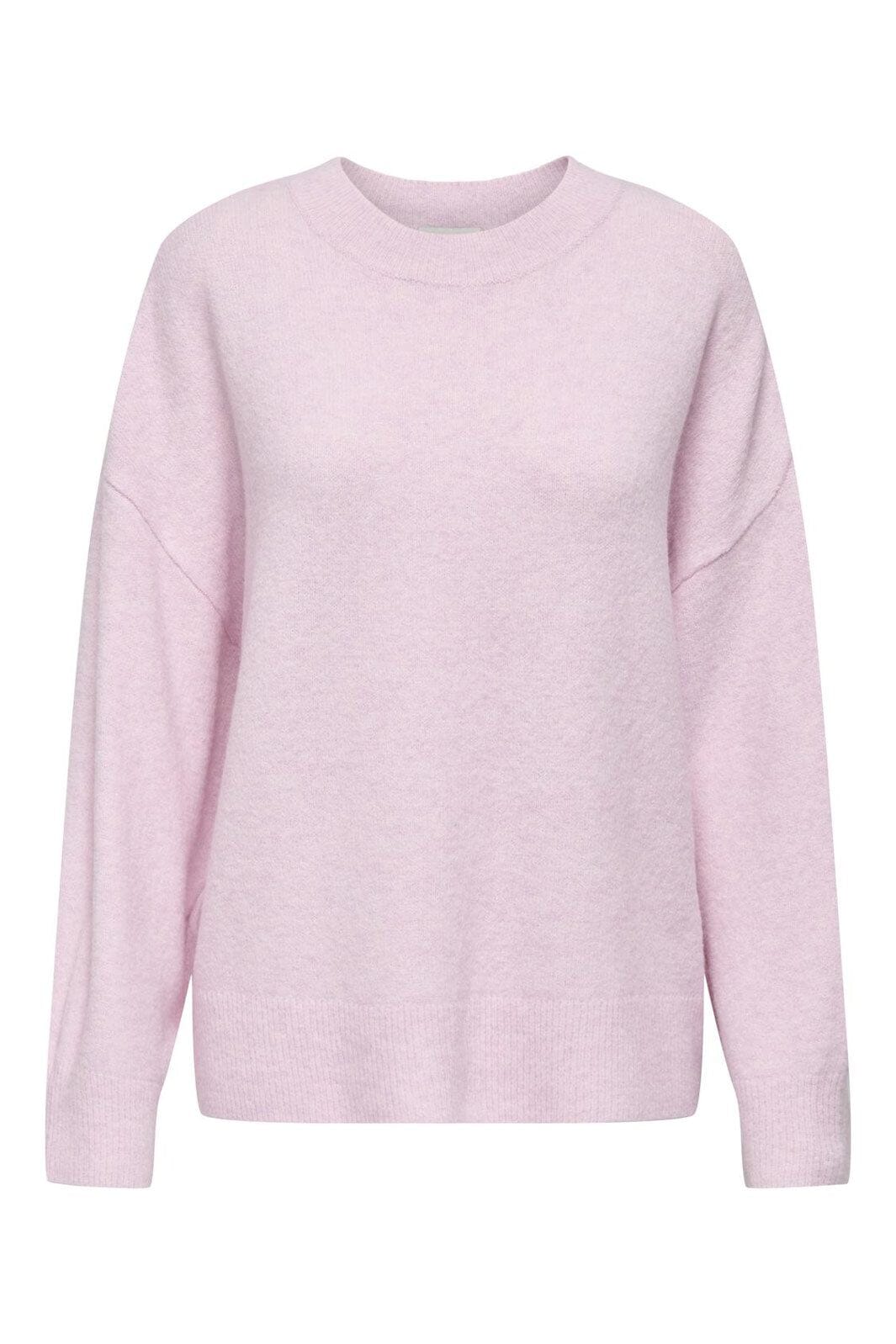 JDY - Jdysonja L/S O-Neck Pullover Knt - 4888614 Pink Lady Melange