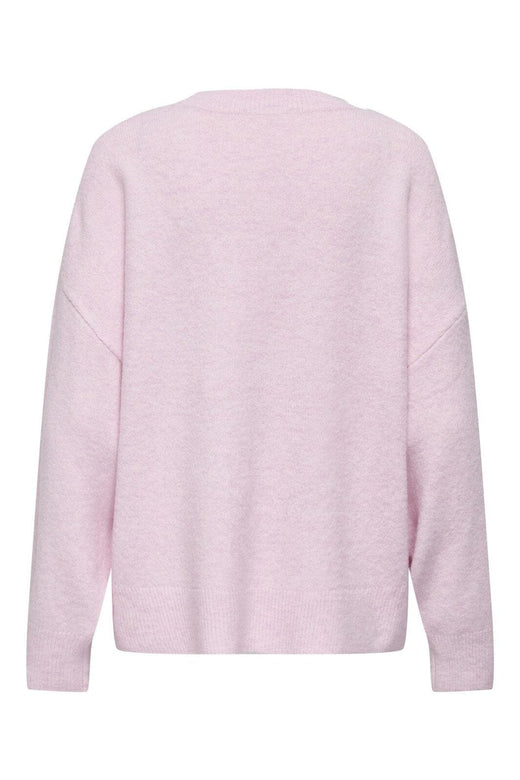 JDY - Jdysonja L/S O-Neck Pullover Knt - 4888614 Pink Lady Melange