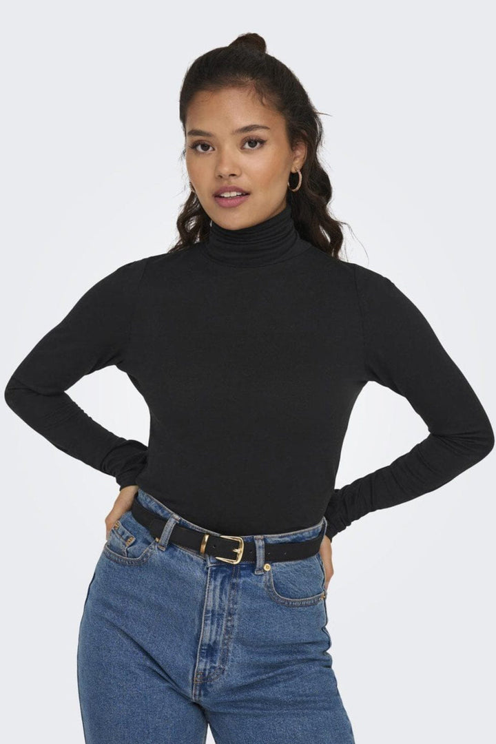 JDY - Jdysuma Woolblend L/S Rollneck Top - 4399298 Black