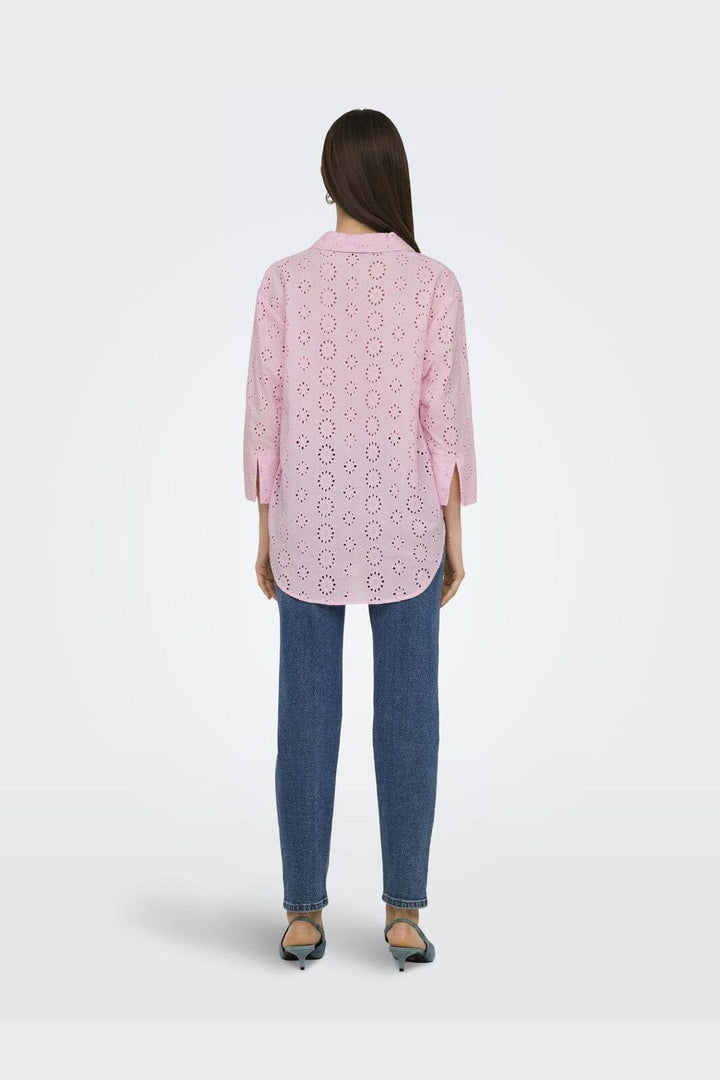 JDY - Jdytallie 3/4 Long Shirt - 4721205 Fairy Tale 2024 Broderie Anglaise