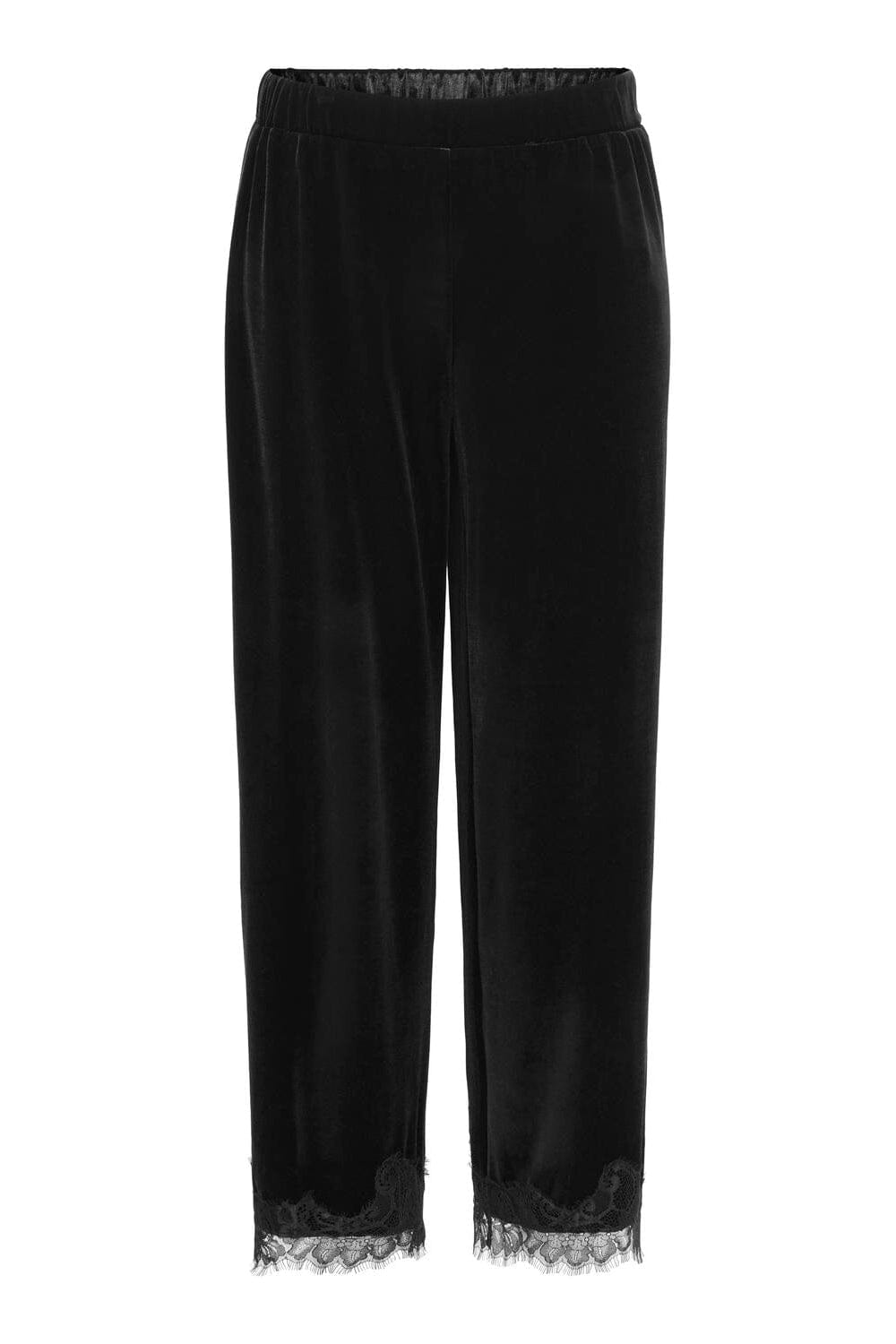 JDY - Jdyvalerie Velvet Lace Pant - 5121633 Black Bukser 