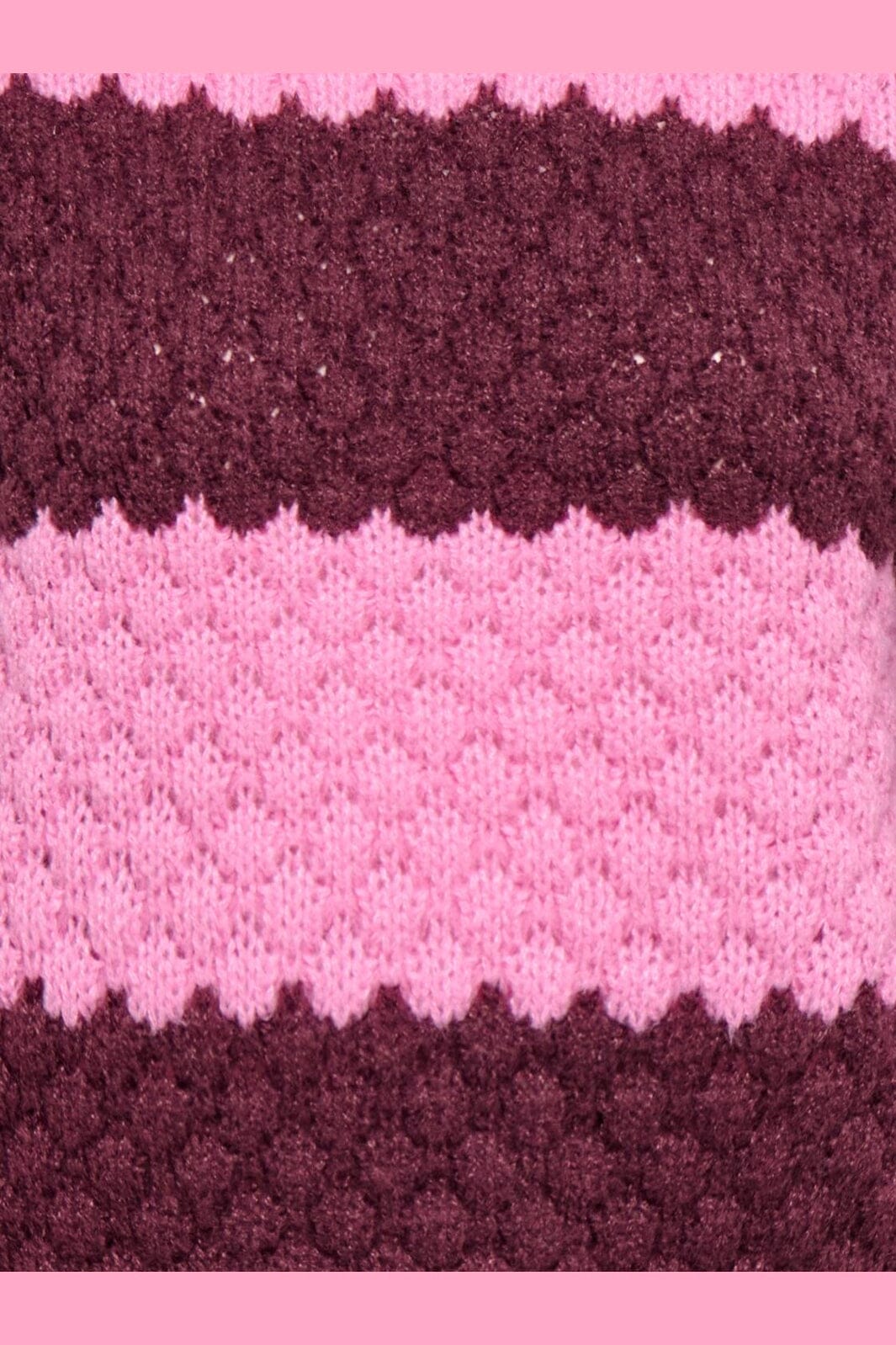 JDY - Jdyvilda L/S Detail Pullover Knt - 5174004 Cyclamen Stripe Crush