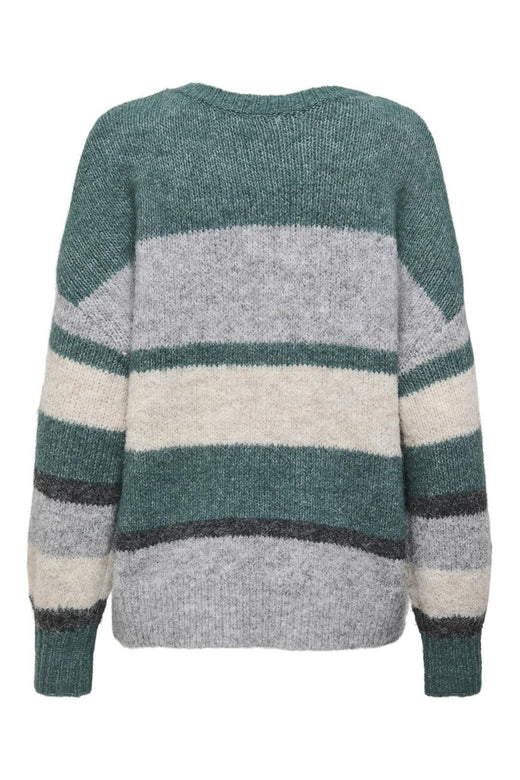 JDY - Jdyzoey Life L/S On Colorblock Pull Knt - 4880166 Sea Pine Lgm/Birch Melange/Dgm